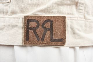 Mens RRL Ralph Lauren Jean Jacket XL in Off White Denim USA 4
