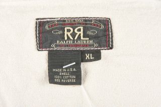 Mens RRL Ralph Lauren Jean Jacket XL in Off White Denim USA 5