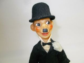 Vintage Charlie Chaplin Toy Figure Rubber 1950 
