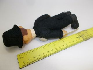 Vintage CHARLIE CHAPLIN toy figure rubber 1950 ' s 6 inch 4