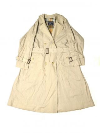 Vintage Burberrys Prorsum Trench Coat Beige Made In England Size Women 