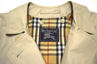 Vintage Burberrys Prorsum Trench Coat Beige Made in England Size Women ' s 10 Long 4