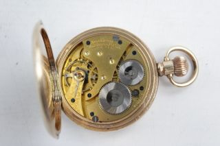 Vintage WALTHAM Rolled Gold Full Hunter POCKET WATCH Hand - Wind (116g) 6