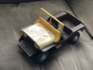Vintage Oglesby Western Jeep Willys 4x4 Rare Toy Sandcast Aluminum 1950s Usa
