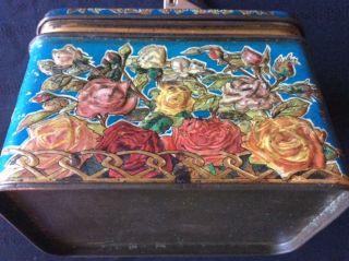 VINTAGE CIRCA 1900 RUSSIAN IMPERIAL ANTIQUES TIN TEA BOX WISSOTZKY RUSSIA EMPIRE 3