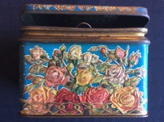 VINTAGE CIRCA 1900 RUSSIAN IMPERIAL ANTIQUES TIN TEA BOX WISSOTZKY RUSSIA EMPIRE 5