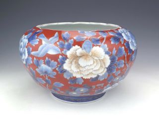 Antique Fukagawa Porcelain Oriental Goldfish Bowl - Slight Damage But Lovely
