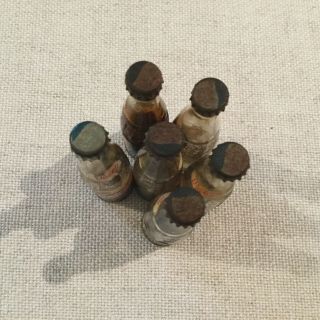 6 Antique Vintage Pepsi Cola Miniature Soda Bottles Single Dot - Dash 1940’s 4