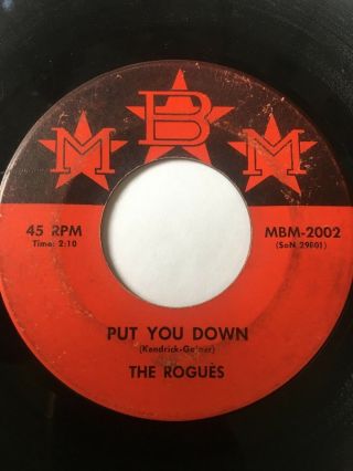 Rare Garage Punk 45/ The Rogues " Put You Down " Hear