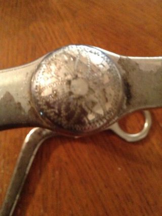 Vintage Kelly Silver Mounted Horse Bit 1950 ' s 3