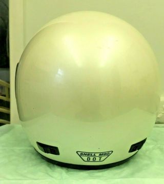 Vintage WHITE SHOEI Motorcycle Racing Helmet RF - 200 w/visor Size L Large GREAT 3