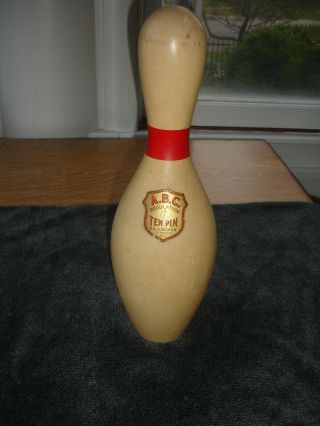 Vintage Abc Regulation Empire Ten Pin,  Wooden Bowling Pin,  Rochester,  Ny