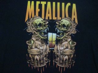Vintage Metallica Tour Concert 2000 Pushead Heavy Metal T Shirt Xl