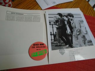 Very Rare 1977 Sex Pistols Press Kit,  T - Shirt,  Flag and Button 3