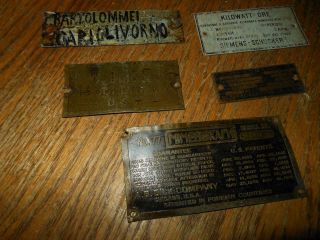 WW2 German Luftwaffe Aircraft - DATA PLATE / COCKPIT LABEL SET - ITALY - 3