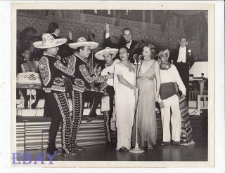 Dolores Del Rio Virginia Bruce Vintage Photo Harry Crocker W/guitar Jan Garber