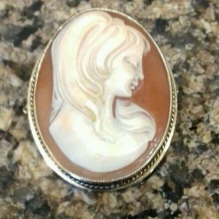 Vintage 9ct Gold Cameo Brooch By E.  J.  Clewley & Co
