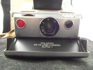 Vintage Polaroid SX - 70 Alpha 1 Instant Land Camera w/ith Case & Strap - 5