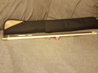 Vintage Schmelke Pool Cue And Case - 2 Piece 58 1/2 Bundle