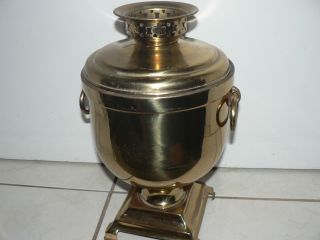 Antique Vintage Brass Samovar Ice Bucket Dunhill English 3