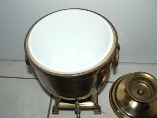 Antique Vintage Brass Samovar Ice Bucket Dunhill English 4