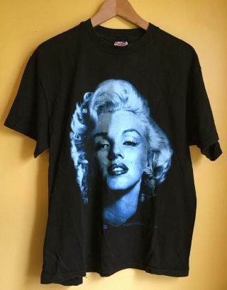 Rare Vintage Marilyn Monroe 1994 Winterland Rock Express Black T - Shirt Size Lrg