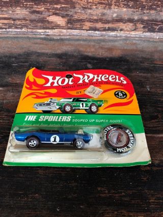 Vtg 1970 Hot Wheels Redlines Light My Firebird Blue Blister Pack On Card Orig