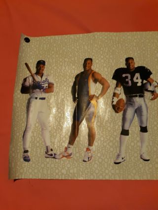 Vintage Nike Bo Jackson Two Sided Vinyl Banner/Poster “Don’t I Know You “ - Rare - 7