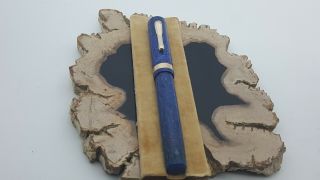 Vintage Large Sapphire Blue Conklin Endura Fountain Pen 5 1/4 "