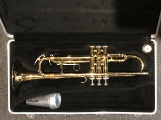 Vintage King Tempo 600 Trumpet Usa 7c Mouthpiece Case Mute Student Horn