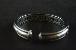 Vintage Sterling Silver Decorative Cuff Bracelet - 58.  8g 3