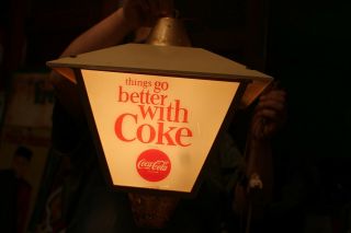 Vintage c.  1960 Coca Cola Fishtail Soda Pop Revolving Lighted 4 Sided Sign 5
