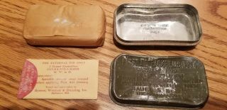 Wwii Us Army First Aid Kit Complete Metal Box And Made By Us Govt