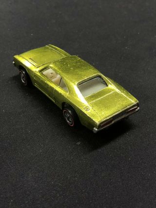 Vintage Hot Wheels Redline 1969 Custom Dodge Charger Lime Green 2