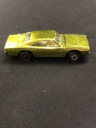 Vintage Hot Wheels Redline 1969 Custom Dodge Charger Lime Green 4