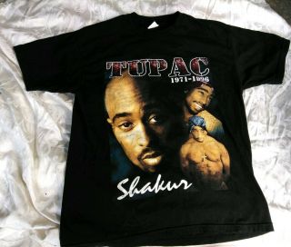 Vintage Men Xl 90s Tupac Shakur Do For Love Bootleg T - Shirt Rap Tee Hip Hop 2pac