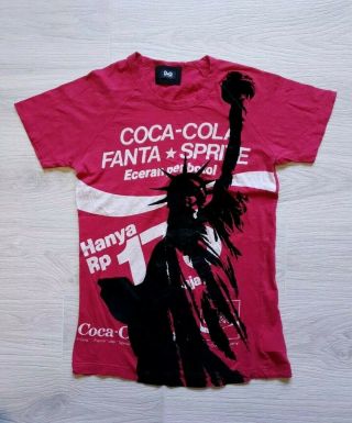 Vtg Rare T Shirt Dolce Gabbana Coca Cola Fanta Sprite Dark Pink Sz 48 Statue Of