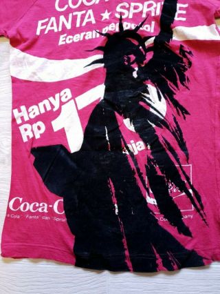 VTG RARE T Shirt Dolce Gabbana Coca Cola Fanta Sprite Dark Pink Sz 48 Statue of 2