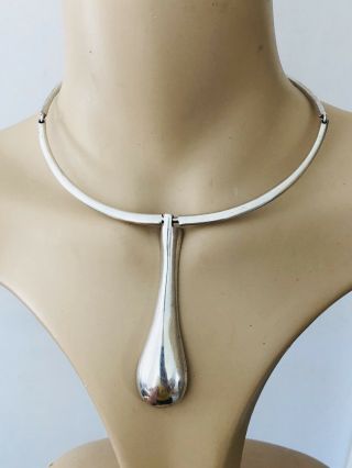 Silver Mexican Collar,  Sterling,  925,  Heavy,  Modernist Style