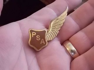 Rare Vint Psa Pacific Southwest Airlines Stewardess Half Wing Badge