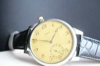 Doxa Vintage 1920`s Grand Prix Swiss Men` Wrist Driving Watch With Dial