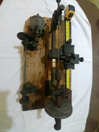 antique vintage small tool watcmaker gunsmith brass lathe 3