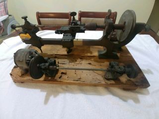 antique vintage small tool watcmaker gunsmith brass lathe 4