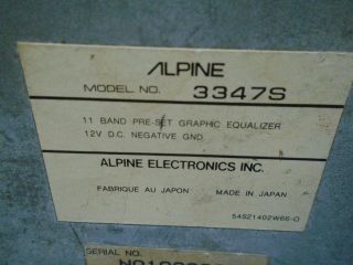 OLD SCHOOL RARE ALPINE 7980 THREE DISC CHANGER,  3347S DIGITAL EQ MADE IN JAPAN 8