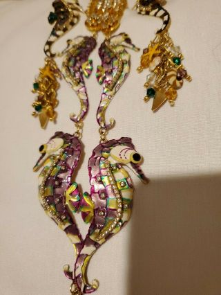 LUNCH AT THE RITZ SEA HORSE NECKLACE & EARRINGS ELEGANT RARE RARE NWOT 10