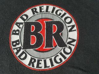 Rare 90 ' s BR Bad Religion Vintage Tour T shirt 3