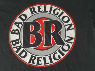 Rare 90 ' s BR Bad Religion Vintage Tour T shirt 7