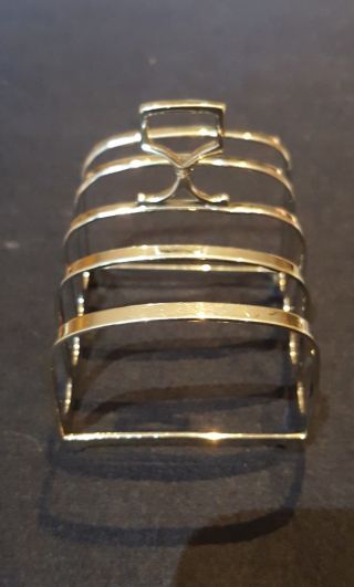 VINTAGE HALLMARKED SOLID SILVER TOAST RACK 1926 ART DECO. 3