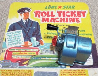 Bus Ticket Machine Vintage Lone Star Diecast Roll Ticket Machine Toy