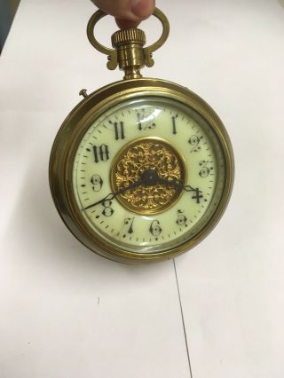 Enormous Rare Antique / Vintage Goliath Type Pocket Watch GWO PLZ LOOK  5